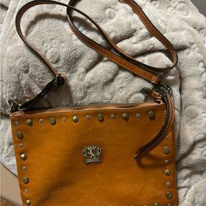 Brown leather crossbody